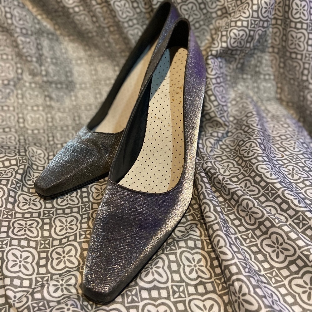 New Stuart Weitzman silver heels